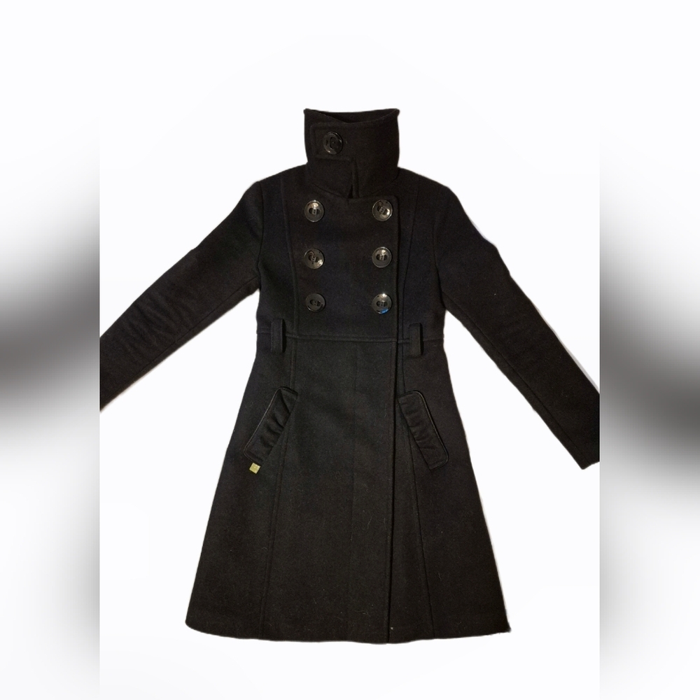 Soia & Kyo Black Double-Breasted Pea Coat